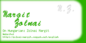 margit zolnai business card